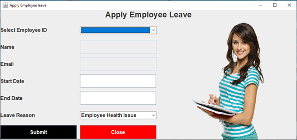 employee management system java project apply employee leave